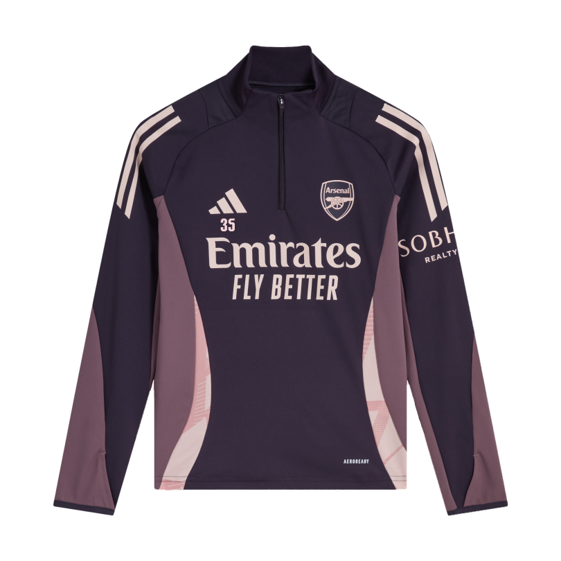 Arsenal adidas Kids 24/25 Purple 1/4 Zip Training Top