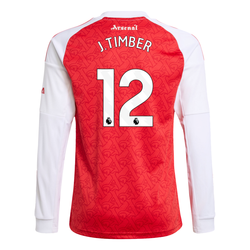 Arsenal adidas Kids 25/26 Long Sleeved Home Shirt
