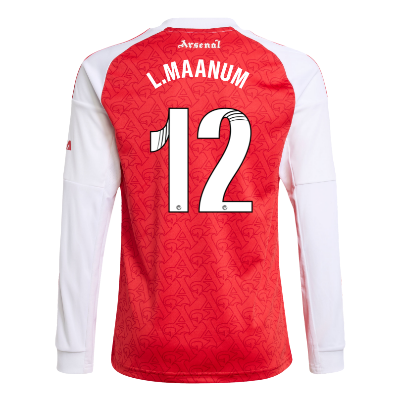 Arsenal adidas Kids 25/26 Long Sleeved Home Shirt