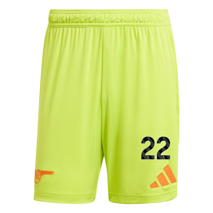 Arsenal adidas 24/25 Yellow Goalkeeper Shorts