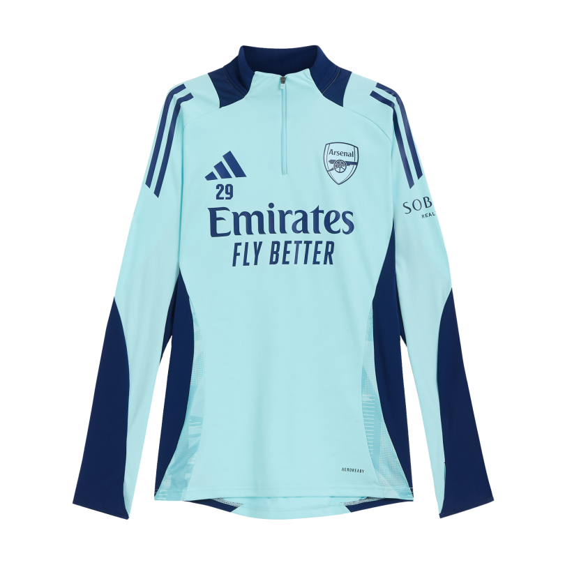 Arsenal adidas 24/25 1/4 Zip Light Blue Training Top