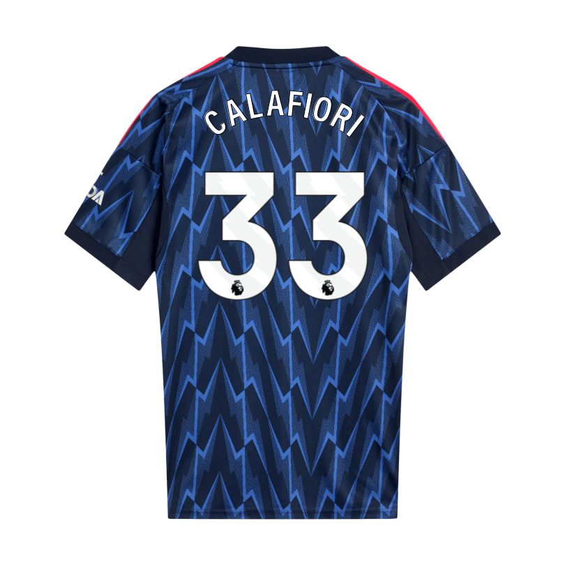 アーセナル CALAFIORI 33 シャツ ネイビー/レッド Riccardo Calafiori