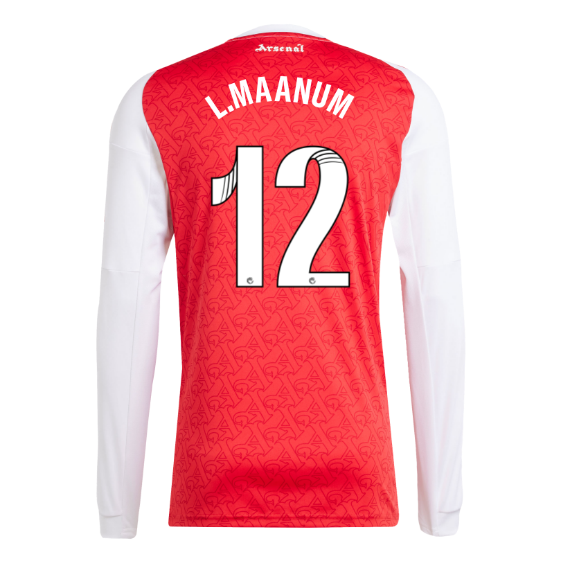 Arsenal adidas 25/26 Long Sleeved Home Shirt