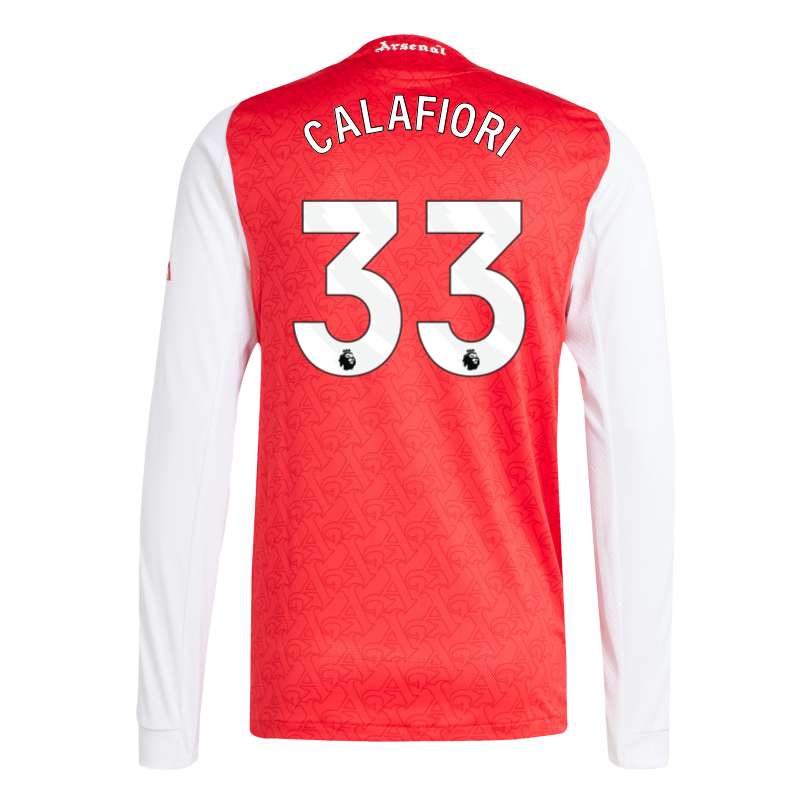 Arsenal adidas 25/26 Authentic Long Sleeved Home Shirt