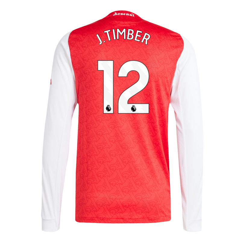 Arsenal adidas 25/26 Authentic Long Sleeved Home Shirt