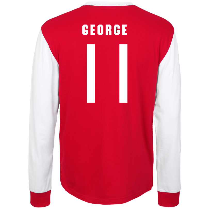 Arsenal Retro 1970s Long Sleeved Home Shirt