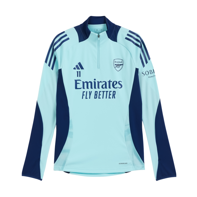 Arsenal adidas Womens 24/25 1/4 Zip Light Blue Training Top