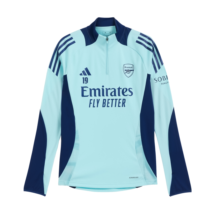 Arsenal adidas Womens 24/25 1/4 Zip Light Blue Training Top