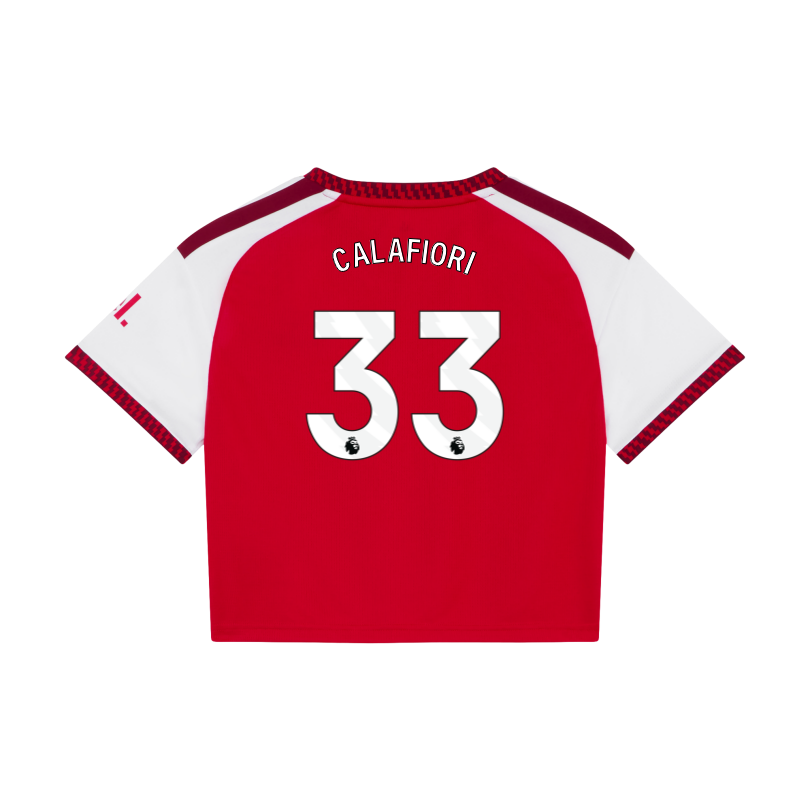 アーセナル CALAFIORI 33 シャツ ネイビー/レッド Men's adidas Riccardo Calafiori Red Arsenal 2025/26 Home Authentic