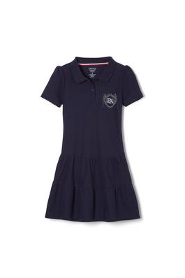 Short Sleeve Ruffle Piqué Polo Dress