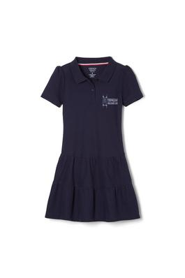 Short Sleeve Ruffle Piqué Polo Dress