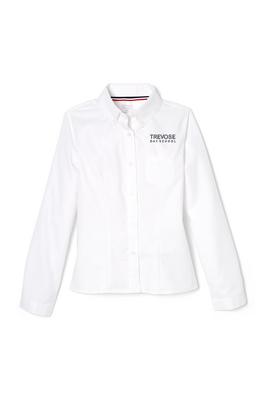 Amplience Product Image with Product code 1377,name  Long Sleeve Oxford Blouse with Princess Seams - FINAL SALE  