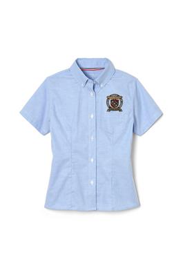 Amplience Product Image with Product code 1378,name  Short Sleeve Oxford Blouse with Princess Seams - FINAL SALE  