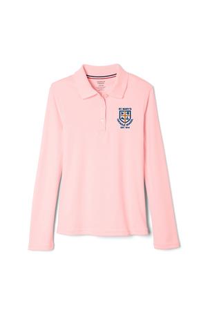 Amplience Product Image with Product code 1466,name  Long Sleeve Fitted Interlock Polo with Picot Collar (Feminine Fit)  