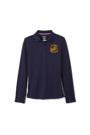 Amplience Product Image with Product code 1518,name  Long Sleeve Fitted Stretch Pique Polo (Feminine Fit)  