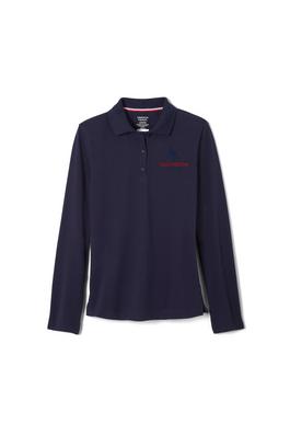 Long Sleeve Fitted Stretch Pique Polo (Feminine Fit)