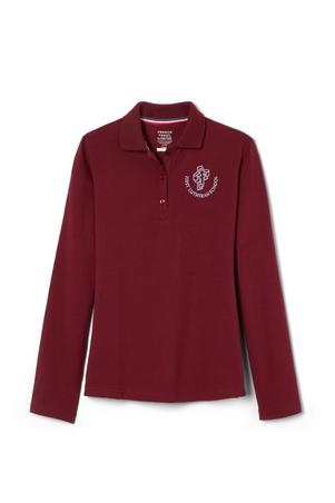Amplience Product Image with Product code 1518,name  Long Sleeve Fitted Stretch Pique Polo (Feminine Fit)  