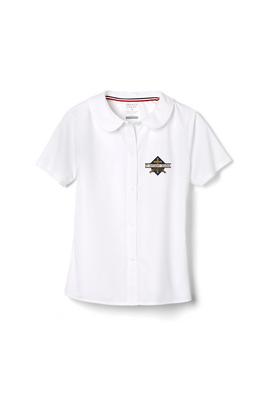 Amplience Product Image with Product code 1593,name  Short Sleeve Peter Pan Collar Blouse  