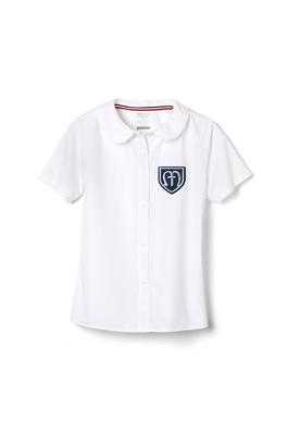 Amplience Product Image with Product code 1593,name  Short Sleeve Peter Pan Collar Blouse  