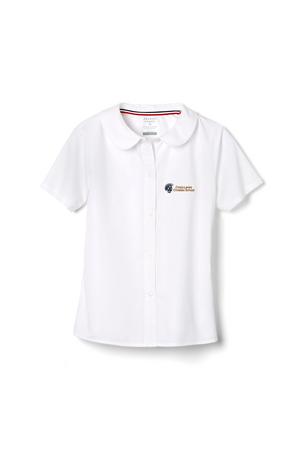 Amplience Product Image with Product code 1593,name  Short Sleeve Peter Pan Collar Blouse  