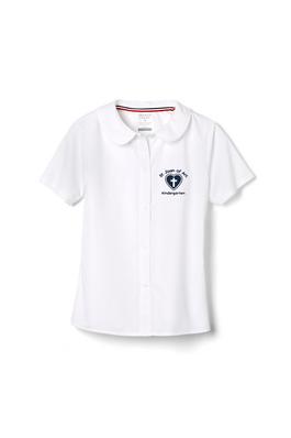 Amplience Product Image with Product code 1593,name  Short Sleeve Peter Pan Collar Blouse  