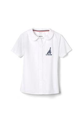 Amplience Product Image with Product code 1593,name  Short Sleeve Peter Pan Collar Blouse  