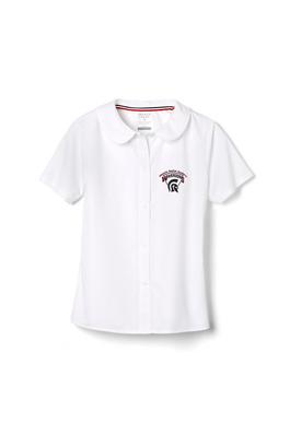 Amplience Product Image with Product code 1593,name  Short Sleeve Peter Pan Collar Blouse  