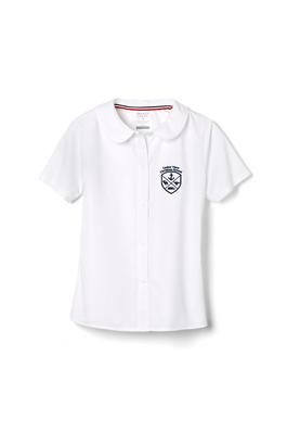 Amplience Product Image with Product code 1593,name  Short Sleeve Peter Pan Collar Blouse  