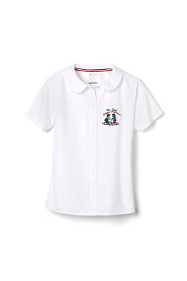 Amplience Product Image with Product code 1593,name  Short Sleeve Peter Pan Collar Blouse  