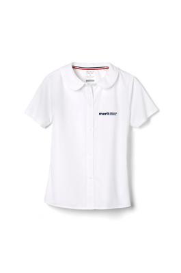 Amplience Product Image with Product code 1593,name  Short Sleeve Peter Pan Collar Blouse  