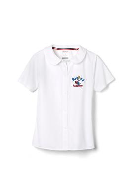 Amplience Product Image with Product code 1593,name  Short Sleeve Peter Pan Collar Blouse  