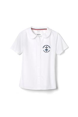 Amplience Product Image with Product code 1593,name  Short Sleeve Peter Pan Collar Blouse  