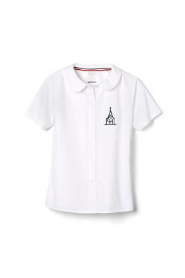 Amplience Product Image with Product code 1593,name  Short Sleeve Peter Pan Collar Blouse  