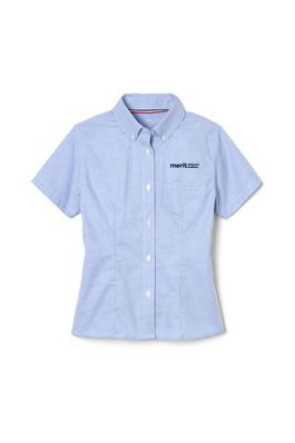 Amplience Product Image with Product code 1707,name  Short Sleeve Fitted Oxford Shirt (Feminine Fit)  