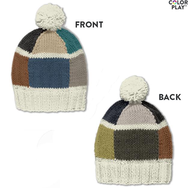 Caron X Pantone Color Chip Knit Hat Free Pattern