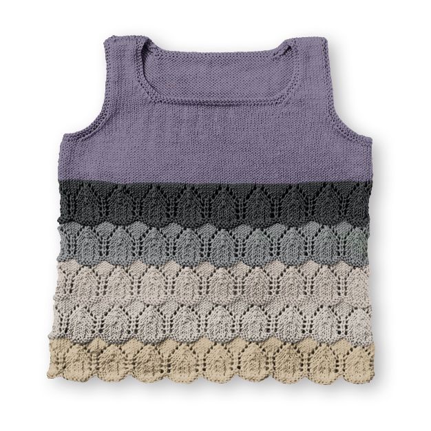 Caron x Pantone Lacy Knit Tank, XS/S in color 